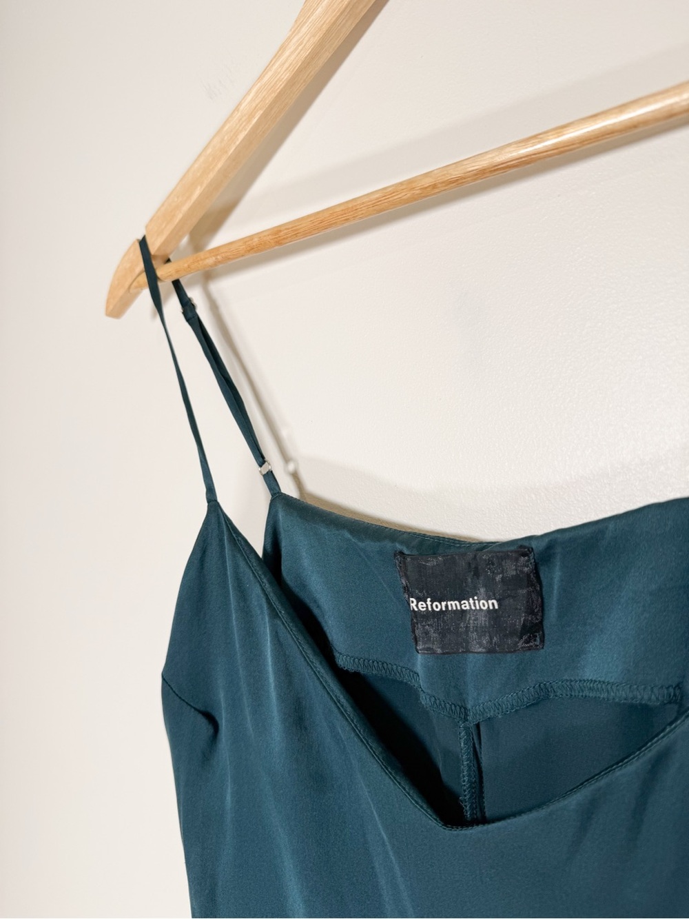 Reformation Teal Slip Dress - Picture 10 of 11